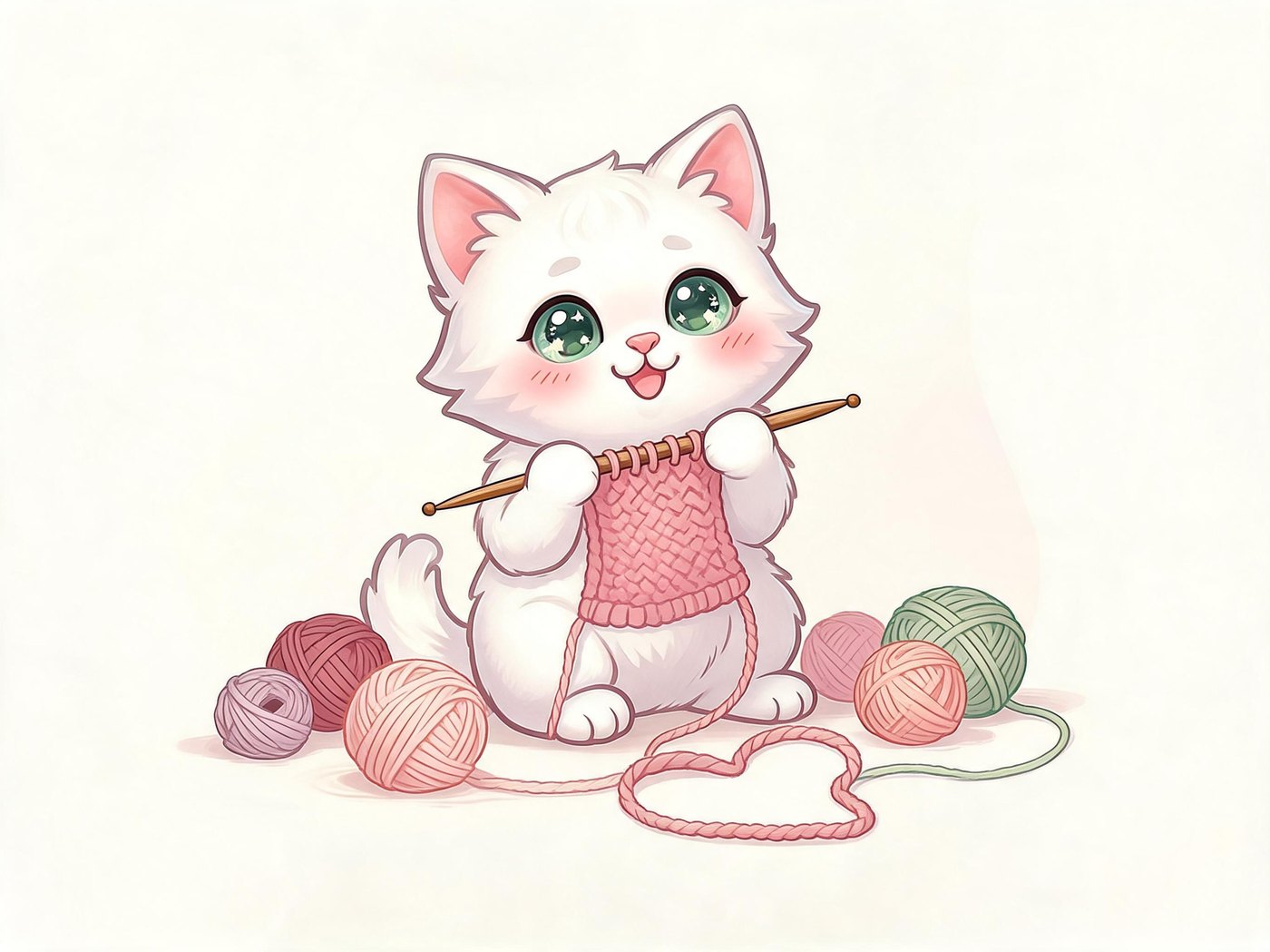 Kitten illustration for the Rewire Your Brain bundle
